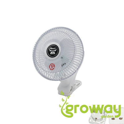 Gorilla Clip Fan 15W, dvourychlostní klipsnový ventilátor 15 cm