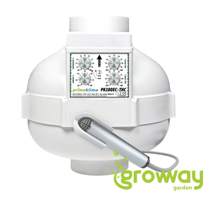 Prima Klima ventilátor EC-THC 100 mm - 580 m3/h, EC motor a regulace otáček dle teploty a vlhkosti