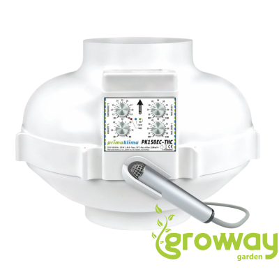 Prima Klima ventilátor EC-THC 150 mm - 1100 m3/h, EC motor a regulace otáček dle teploty a vlhkosti