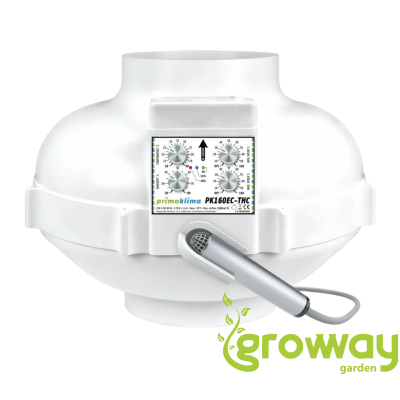 Prima Klima ventilátor EC-THC 160 mm - 1180 m3/h, EC motor a regulace otáček dle teploty a vlhkosti