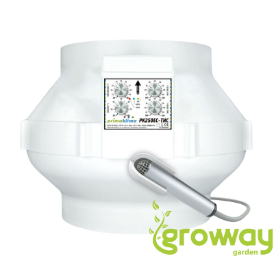 Prima Klima ventilátor EC-THC 250 mm - 1450 m3/h, EC motor a regulace otáček dle teploty a vlhkosti