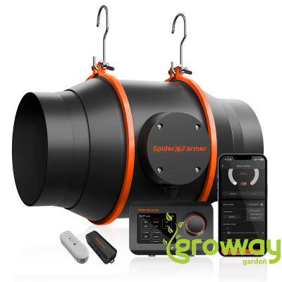 Potrubní ventilátor Spider Farmer 150 mm 683 m3/h s regulací GGS