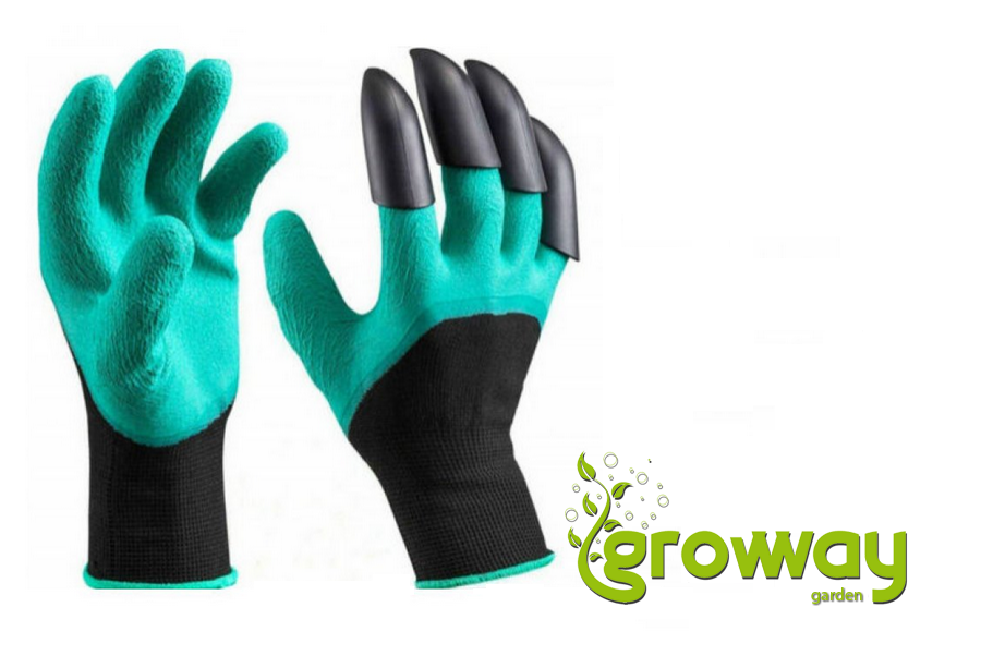 Zahradnické rukavice s plastovými drápy